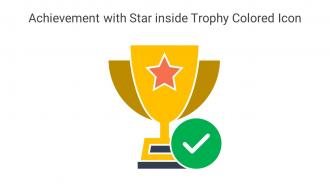 Achievement With Star Inside Trophy Colored Icon In Powerpoint Pptx Png And Editable Eps Format