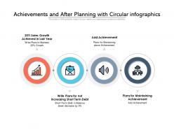 Achievements and after planning with circular infographics
