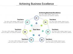 Achieving business excellence ppt powerpoint presentation inspiration cpb