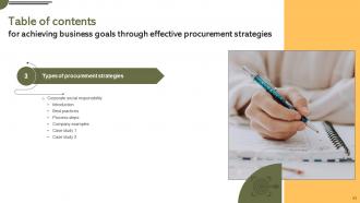 Achieving Business Goals Through Effective Procurement Strategies Strategy CD V Customizable Interactive