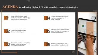 Achieving Higher ROI With Brand Development Strategies Powerpoint Presentation Slides Attractive Editable
