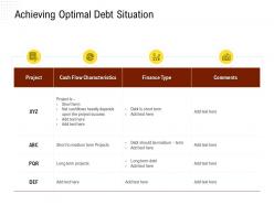 Achieving optimal debt situation rethinking capital structure decision ppt powerpoint show