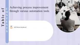 Achieving Process Improvement Through Various Automation Tools Powerpoint Presentation Slides