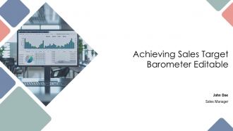Achieving Sales Target Barometer Editable PPT Presentation AT