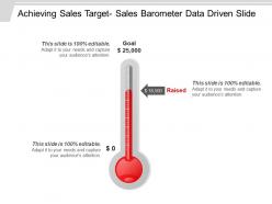 Achieving sales target sales barometer data driven slide ppt background