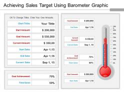 Achieving sales target using barometer graphic ppt model