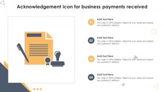 Acknowledgement Icon For Business Payments Received