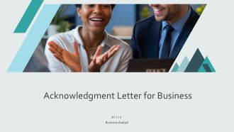 Acknowledgment Letter For Business PPT Designs AT