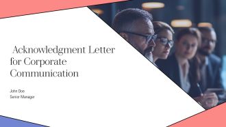 Acknowledgment Letter For Corporate Communication PPT PowerPoint AT