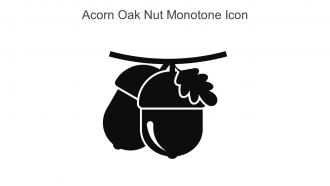 Acorn Oak Nut Monotone Icon In Powerpoint Pptx Png And Editable Eps Format