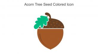 Acorn Tree Seed Colored Icon In Powerpoint Pptx Png And Editable Eps Format
