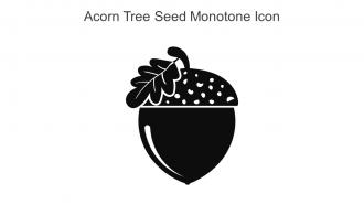 Acorn Tree Seed Monotone Icon In Powerpoint Pptx Png And Editable Eps Format