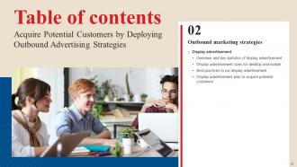 Acquire Potential Customers By Deploying Outbound Advertising Strategies MKT CD V Template Graphical