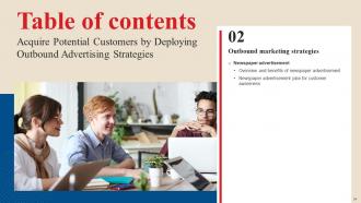 Acquire Potential Customers By Deploying Outbound Advertising Strategies MKT CD V Pre-designed Graphical