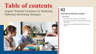 Acquire Potential Customers By Deploying Outbound Advertising Strategies MKT CD V Idea Captivating