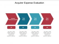 Acquirer expense evaluation ppt powerpoint presentation pictures backgrounds cpb