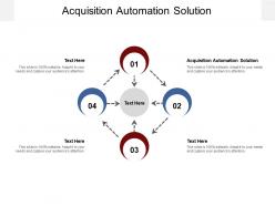 Acquisition automation solution ppt powerpoint presentation infographic template designs download cpb