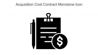 Acquisition Cost Contract Monotone Icon In Powerpoint Pptx Png And Editable Eps Format