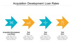 Acquisition development loan rates ppt powerpoint presentation infographics picture cpb