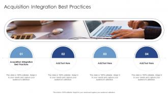 Acquisition Integration Best Practices In Powerpoint And Google Slides Cpb