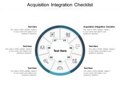Acquisition integration checklist ppt powerpoint presentation professional graphic tips cpb