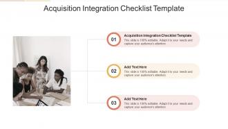Acquisition Integration Checklist Template In Powerpoint And Google Slides Cpb