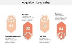 Acquisition leadership ppt powerpoint presentation diagram image cpb