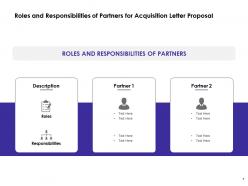 Acquisition Letter Proposal Powerpoint Presentation Slides