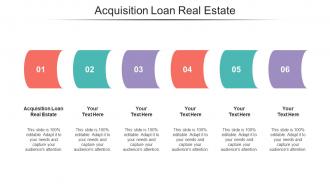 Acquisition Loan Real Estate Ppt Powerpoint Presentation Visual Aids Icon Cpb