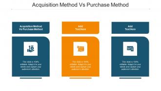 Acquisition Method Vs Purchase Method Ppt Powerpoint Presentation Professional Cpb