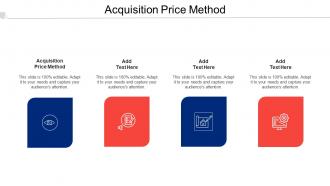 Acquisition Price Method Ppt Powerpoint Presentation Summary Show Cpb