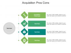 Acquisition pros cons ppt powerpoint presentation icon graphics example cpb