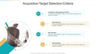 Acquisition Target Selection Criteria In Powerpoint And Google Slides Cpb