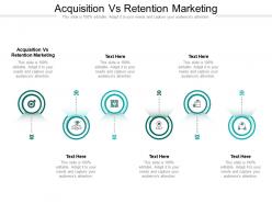 Acquisition vs retention marketing ppt powerpoint presentation portfolio brochure cpb