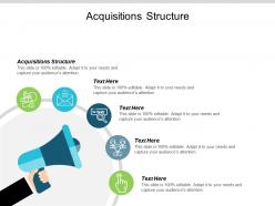 Acquisitions structure ppt powerpoint presentation diagram graph charts cpb