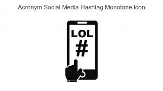 Acronym Social Media Hashtag Monotone Icon In Powerpoint Pptx Png And Editable Eps Format
