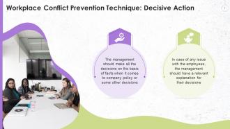 Act Decisively Technique For Conflict Prevention Training Ppt