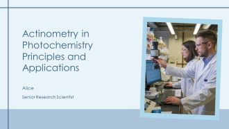 Actinometry In Photochemistry Principles And Applications PPT PowerPoint AT