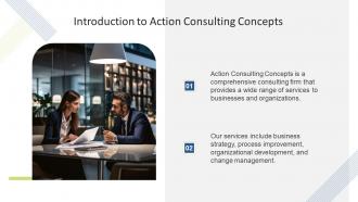 Action Consulting Concepts Powerpoint Presentation And Google Slides ICP Aesthatic Colorful
