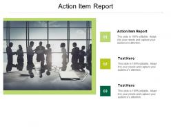 Action item report ppt powerpoint presentation summary objects cpb