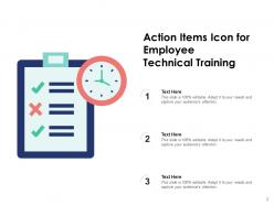 Action Items Icon Ecommerce Development Technical Training Management