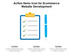 Action items icon for ecommerce website development