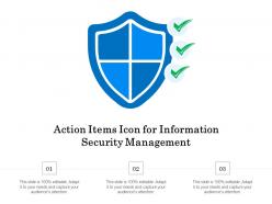 Action items icon for information security management