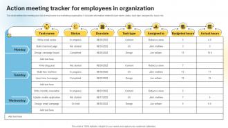 Action Meeting Tracker For Employees In Organization