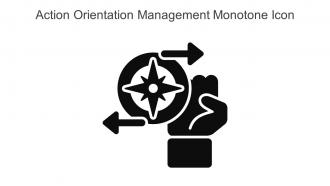 Action Orientation Management Monotone Icon In Powerpoint Pptx Png And Editable Eps Format