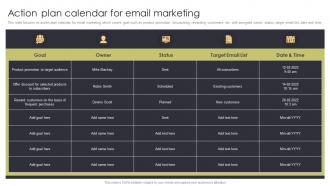 Action Plan Calendar For Email Marketing Sales Automation Procedure For Better Deal Management