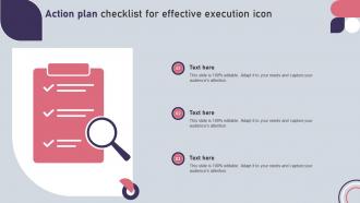 Action Plan Checklist For Effective Execution Icon