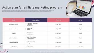 Action Plan For Affiliate Marketing Program