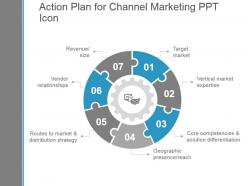 Action plan for channel marketing ppt icon