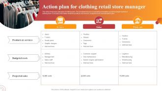 Action Plan For Clothing Retail Store Manager